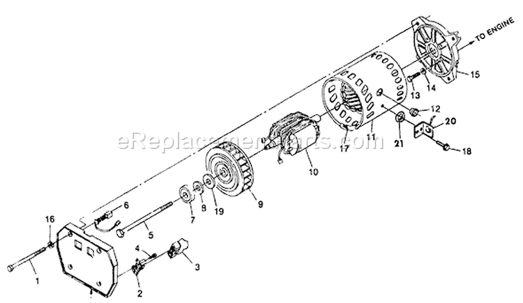 Page A Diagram and Parts List for 8761-0  Briggs and Stratton Generator